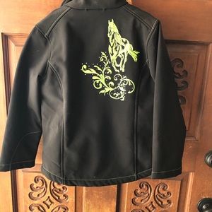 Girls jacket - with horse stitching 5/6